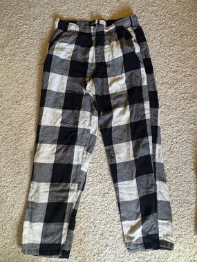 Black and White Buffalo Check Lounge Pants Men’s Medium